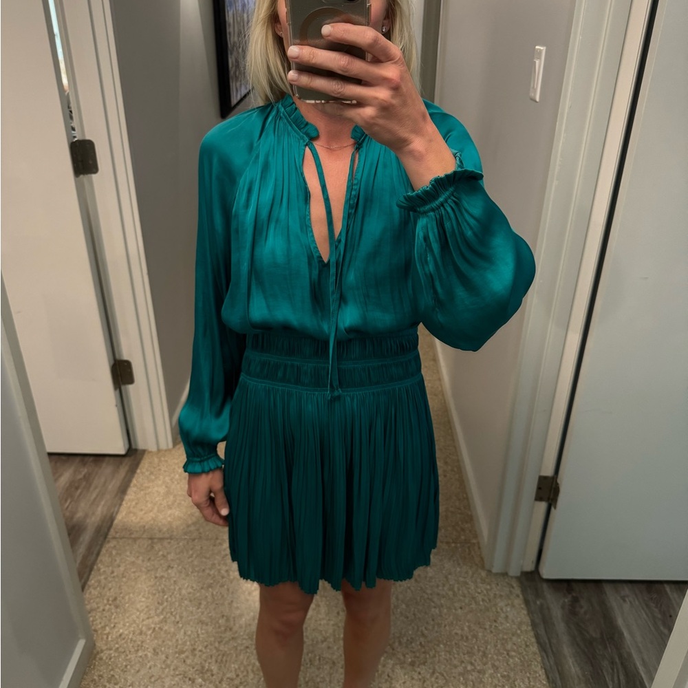 Anthropologie Currentair Teal Mini Dress